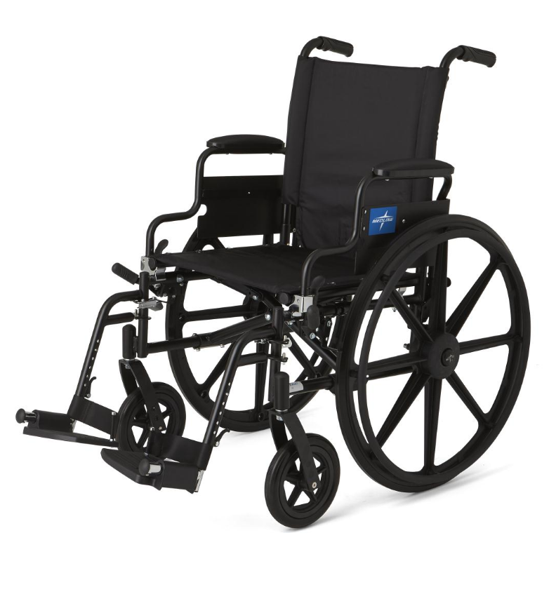 Image 1 of Medline Premium Ultra-Lightweight Wheelchair with Swing-Back Desk-Length Arms