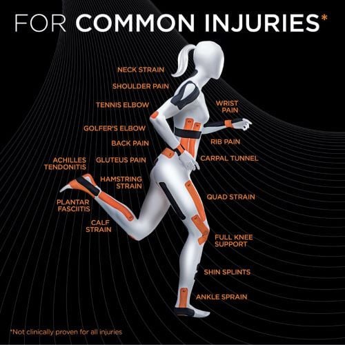 KT Tape Gentle can be used on common injuries from the neck to the feet