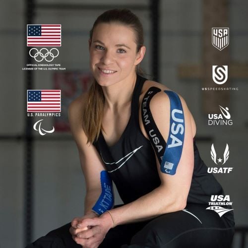 Woman wearing the KT Tape Pro Extreme Tape