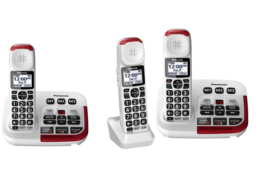 Panasonic KX-TGM420W Amplified Cordless Phone, Answering Machine