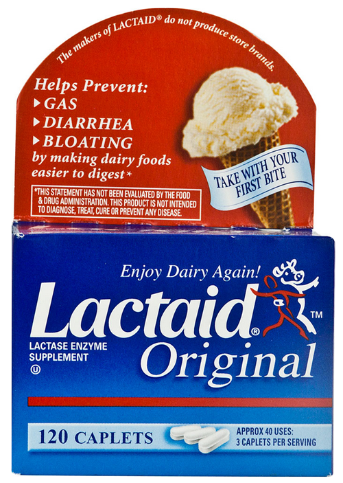 Lactaid Original Strength Lactose Enzyme Caplet