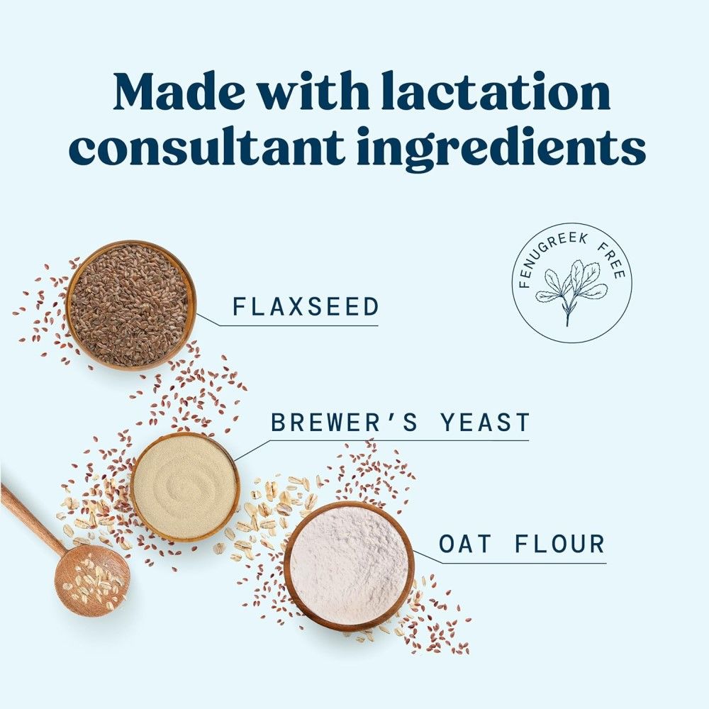 Made with flaxseed, brewer's yeast, and oat flour.