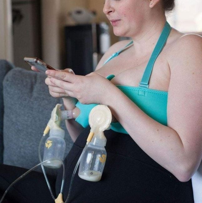 Woman Using the LaVie Pump Bra
