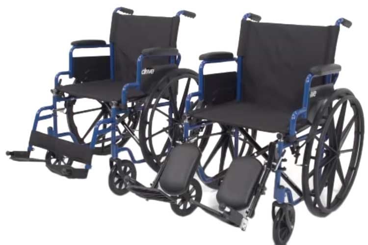 Drive Blue Streak Wheelchair, Flip Back Detachable Desk Arms
