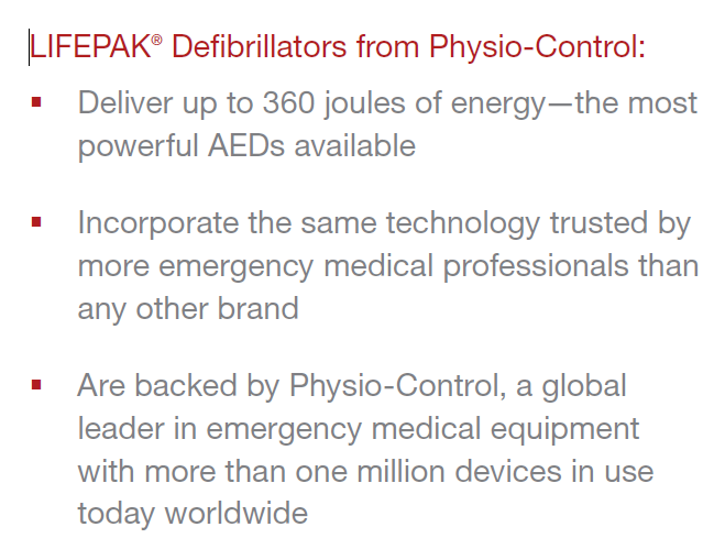 Defibrillators Features