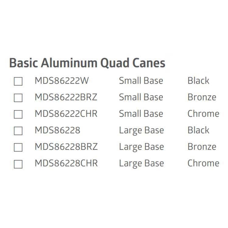 Image 10 of Medline Aluminum Quad Cane