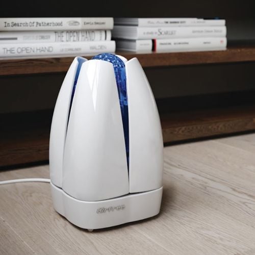 Airfree blue next to shelf