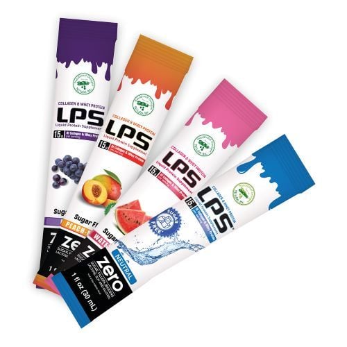 Image 1 of LPS Sugar-Free Liquid Collagen & Whey Protein Supplement Packets