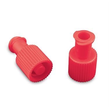 Dual Function Red Cap with Male and Female End