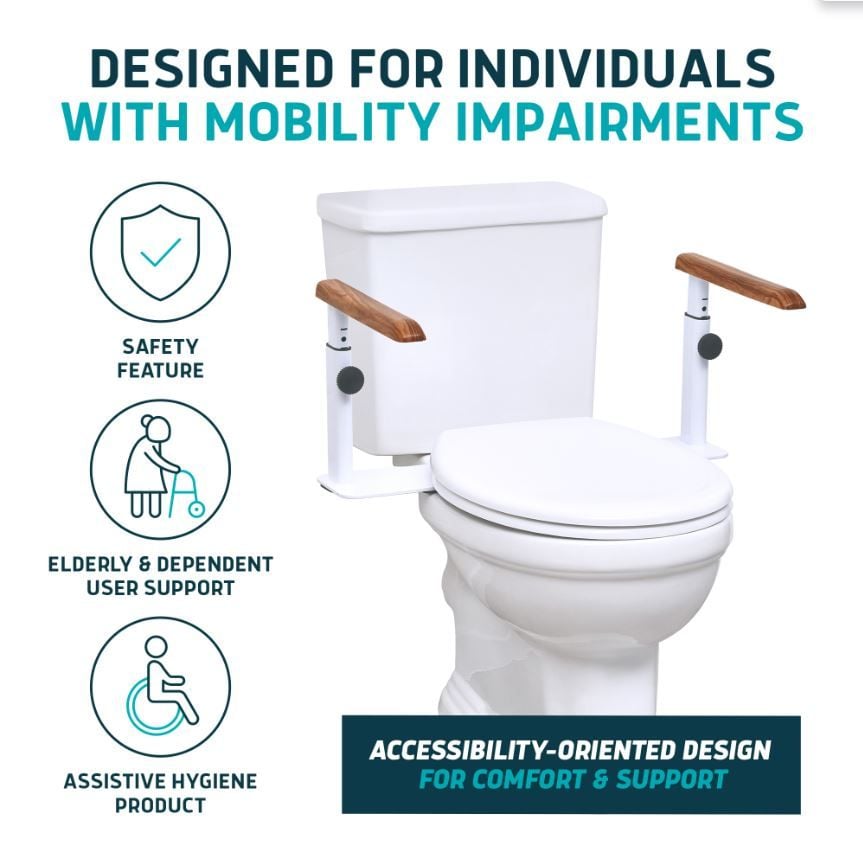 Designed for Individuals With Mobility Impairments. Safety Feature, Elderly & Dependent User Support, Assistive Hygiene Product. Accessibility-Oriented Design for Comfort & Support