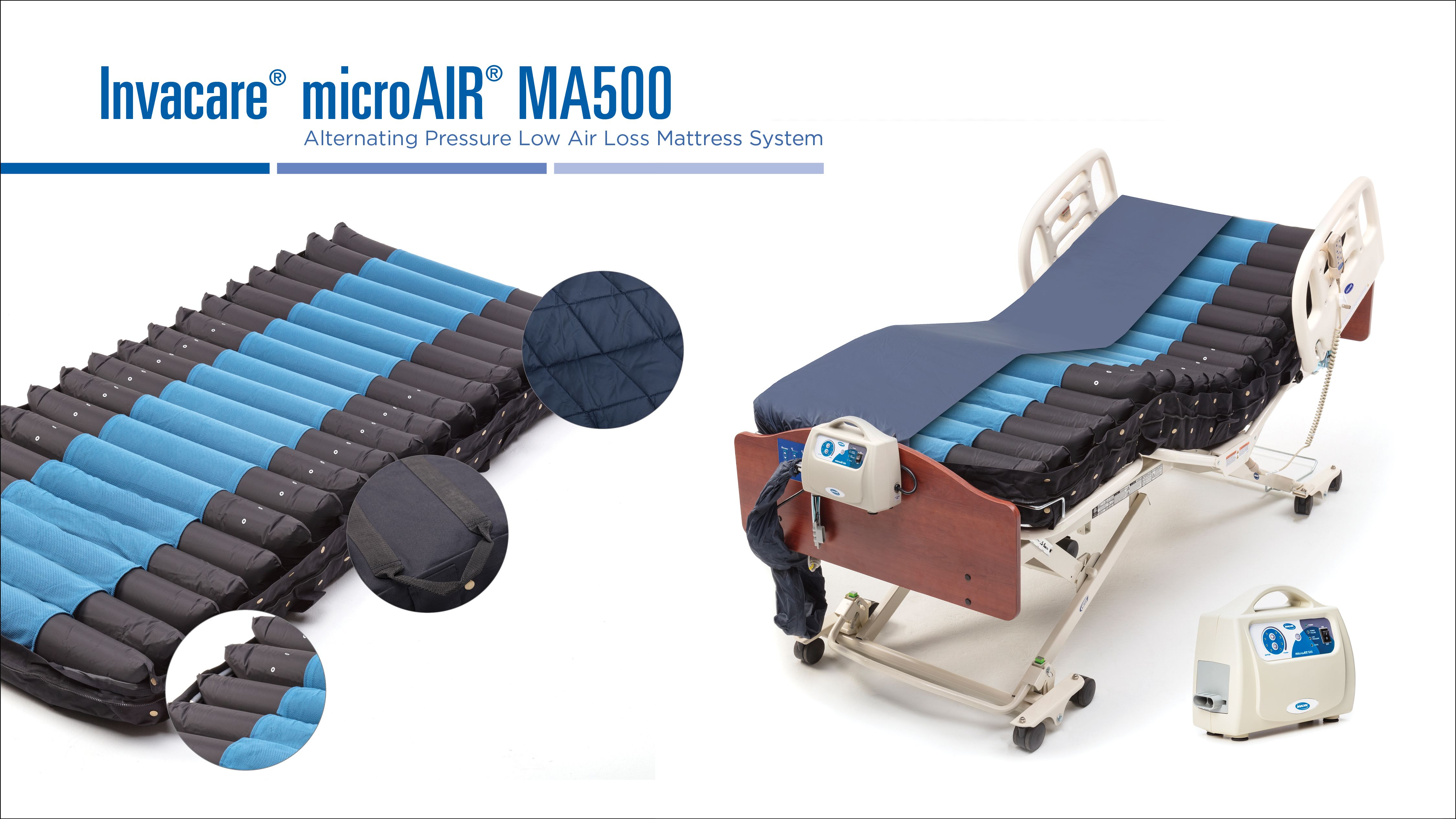 Image 2 of Invacare MicroAIR MA500 Alternating Pressure Mattress - Low Air Loss System