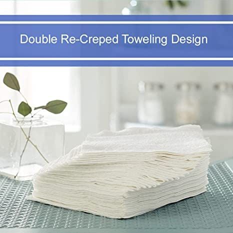 Washcloths have double re-creped toweling design