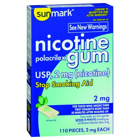 Image 1 of Sunmark Stop Smoking Nicotine Gum