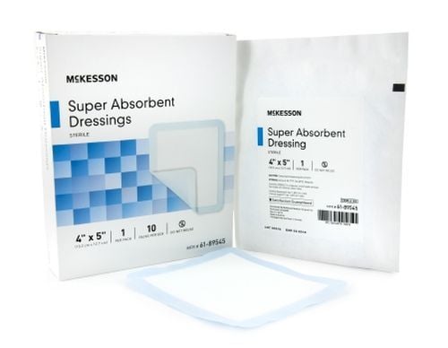 Image 1 of Superabsorber Super Absorbent Polymer Dressing 4 x 5 Inch - Sterile
