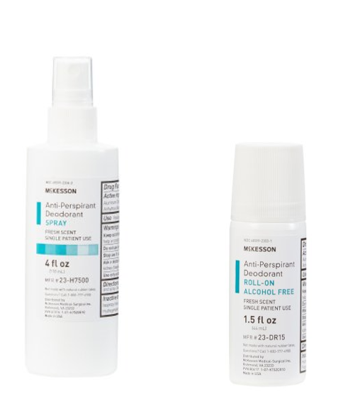 McKesson Anti-Perspirant Deodorant Spray and Roll-On