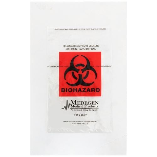 Image 1 of Biohazard Symbol Specimen Transport Bag