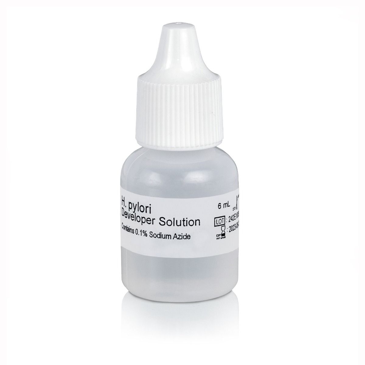 Developer solution containing sodium azide (0.1%)