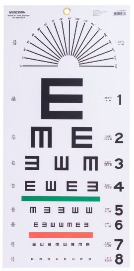 Tumbling E eye chart