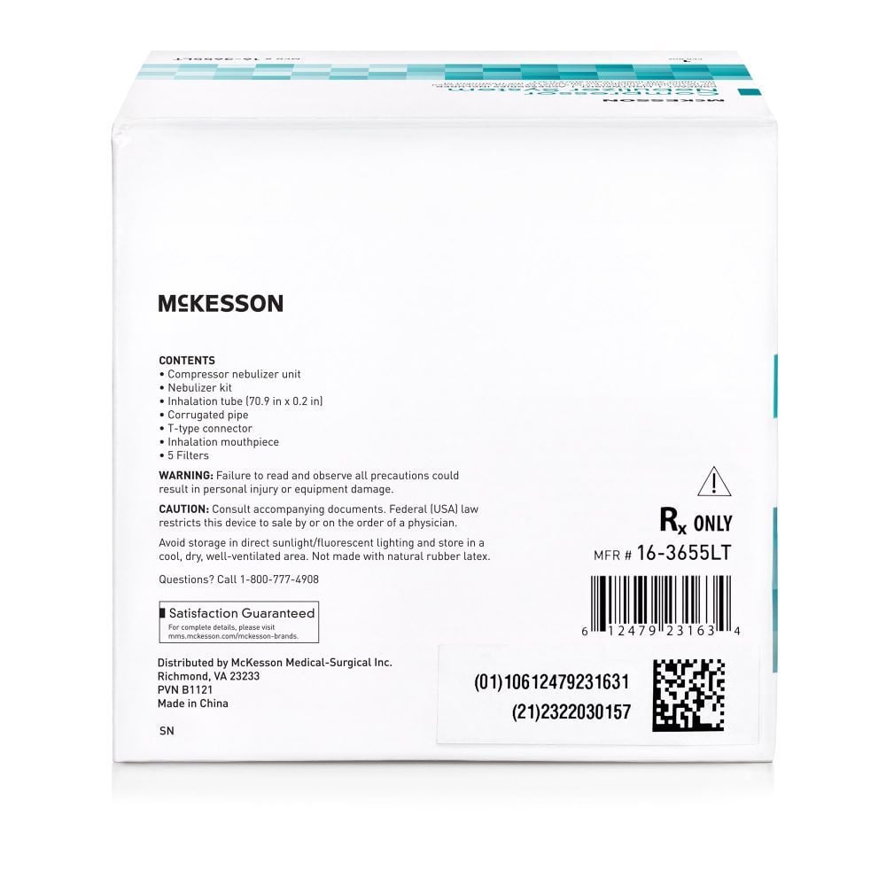 Back packaging of the nebulizer.