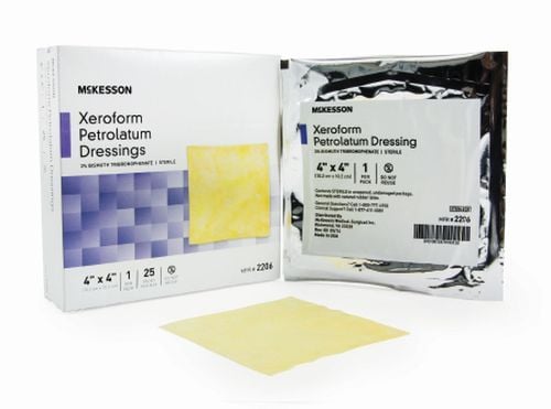 McKesson Xeroform 4 x 4 Inch Petrolatum Dressing