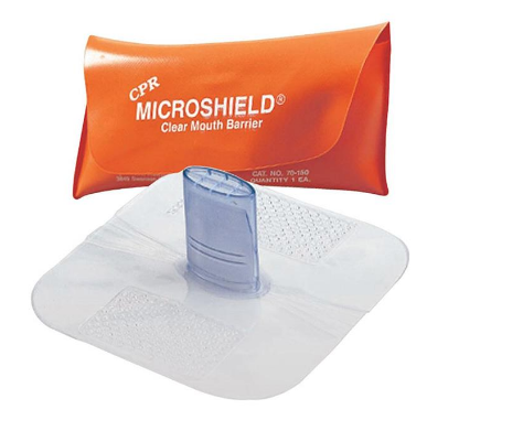 CPR Microshield Mouth Barrier with Orange Case