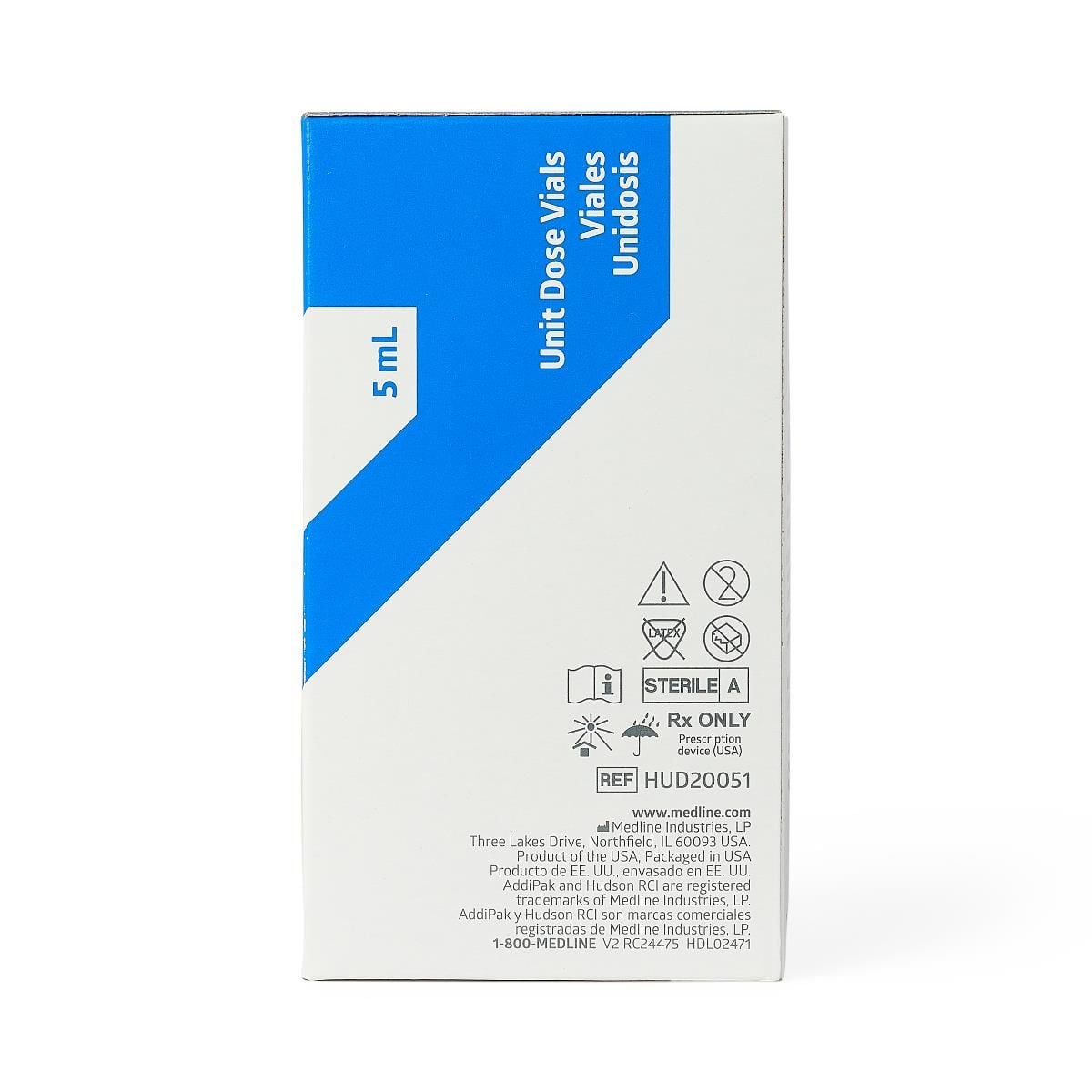 Addipak Sterile Water Unit Dose Vials