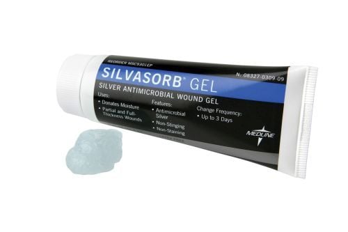 3 oz. tube of Medline Silvasorb Silver Antimicrobial Wound Gel