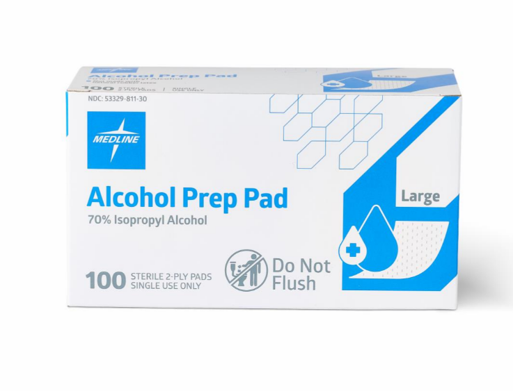 MDS090670 Medline Alcohol Prep Pad, Large