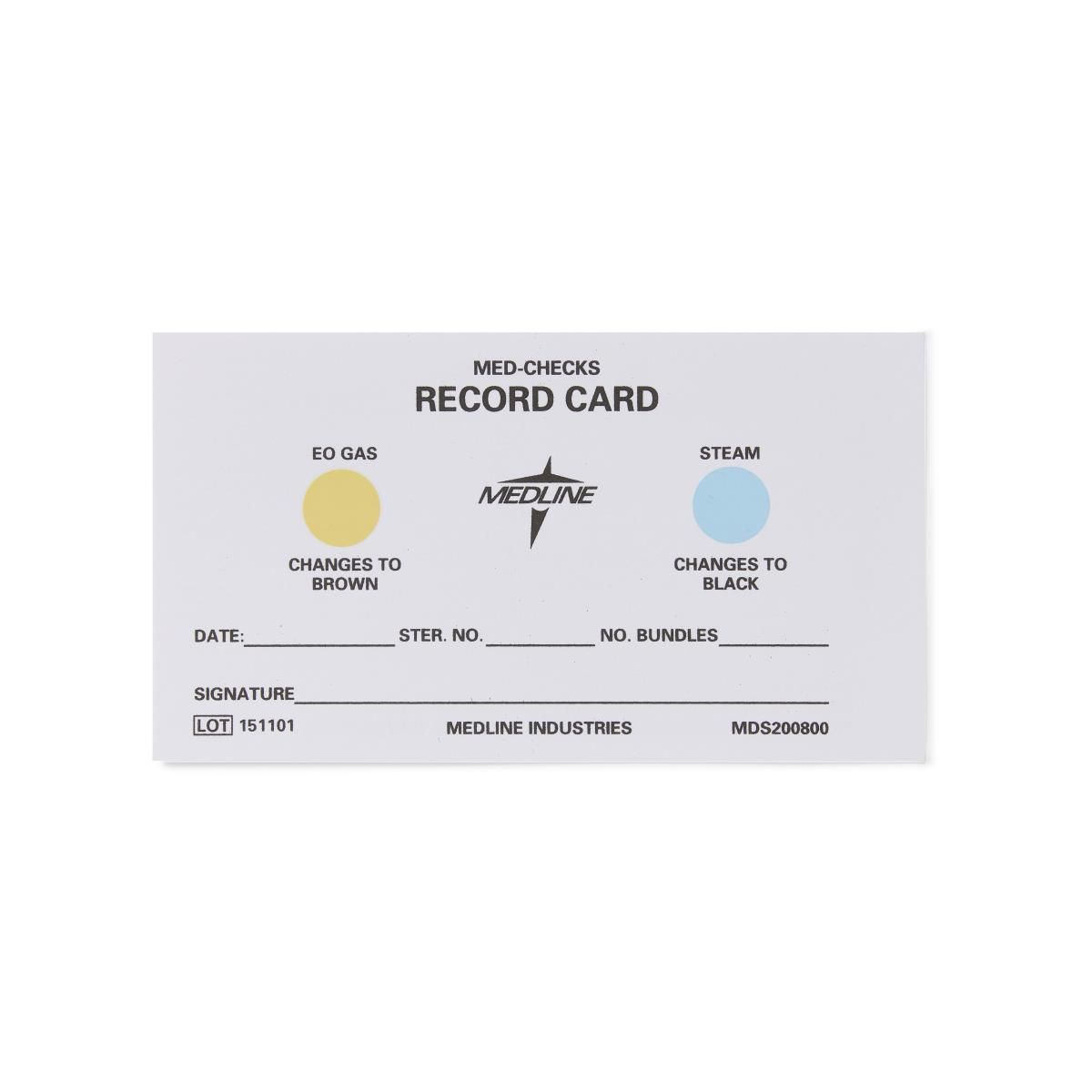 Medline Instrument Sterilization Record Load Cards