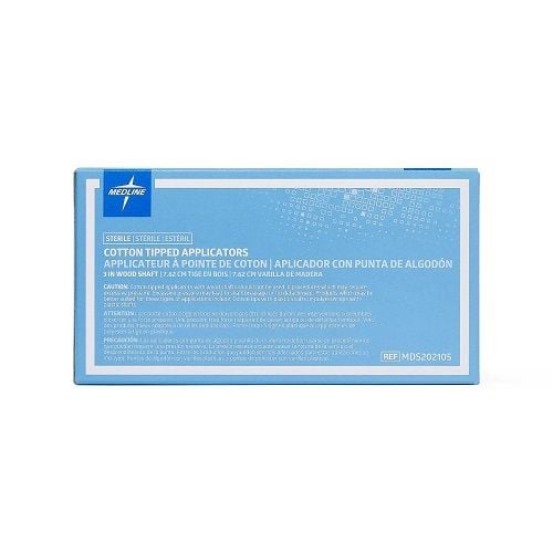 Medline Sterile Cotton-Tipped Applicators Package