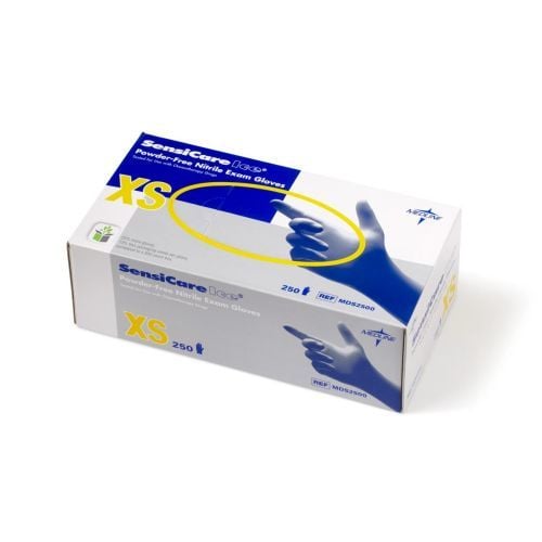Image 6 of SensiCare Ice Blue Nitrile Exam Gloves, Latex Free