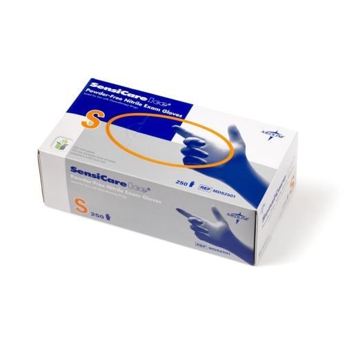 Image 7 of SensiCare Ice Blue Nitrile Exam Gloves, Latex Free