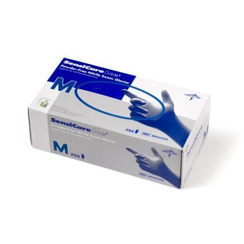 Image 8 of SensiCare Ice Blue Nitrile Exam Gloves, Latex Free