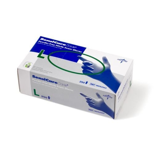 Image 9 of SensiCare Ice Blue Nitrile Exam Gloves, Latex Free