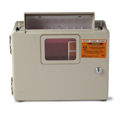Medline Sharps Container, Wall Mount