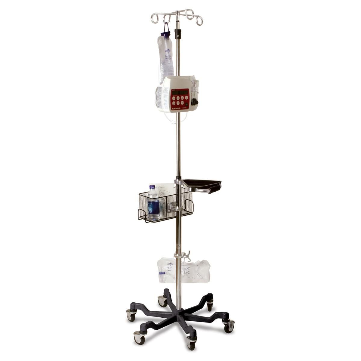 IV pole with black base detail image