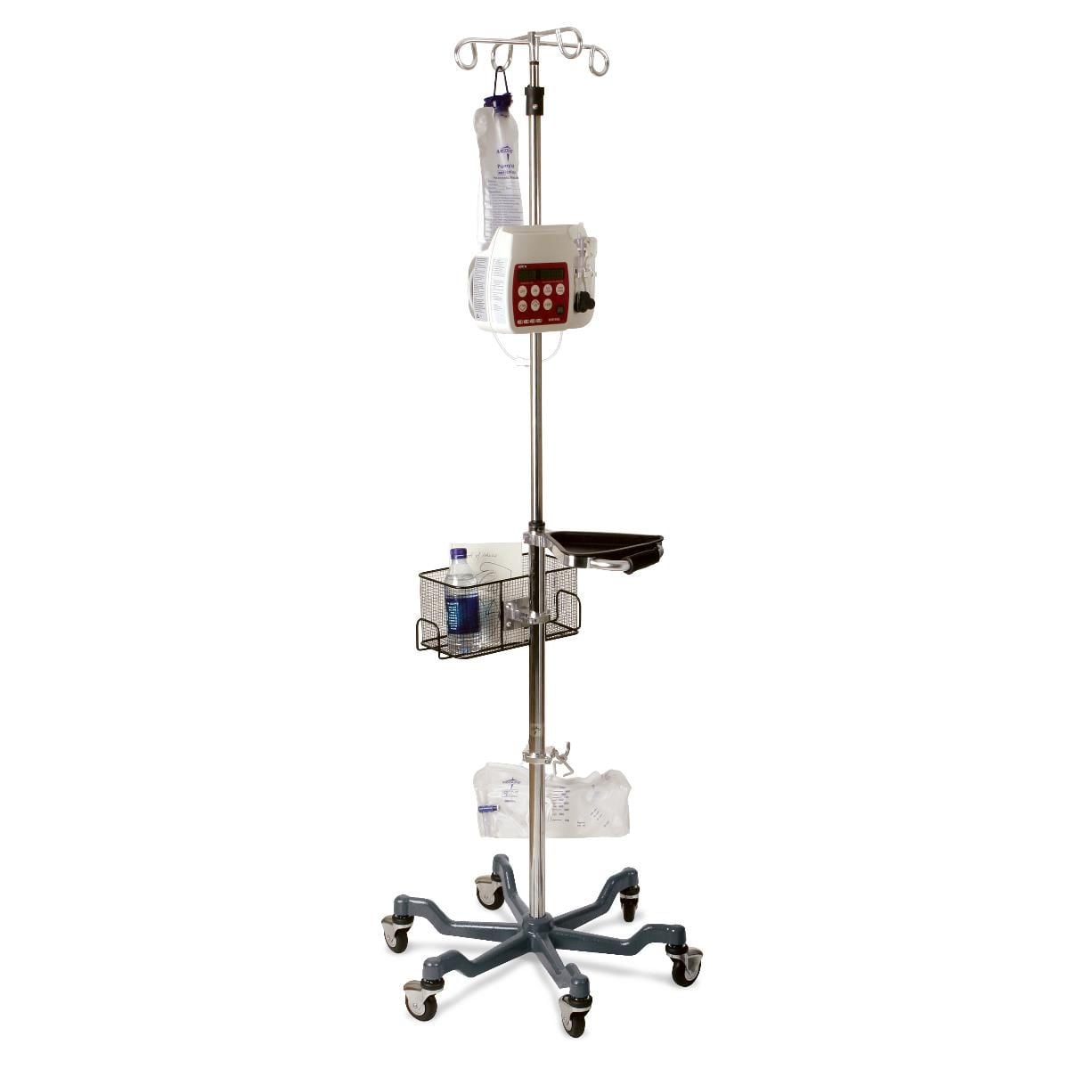 IV pole with gray base detail image
