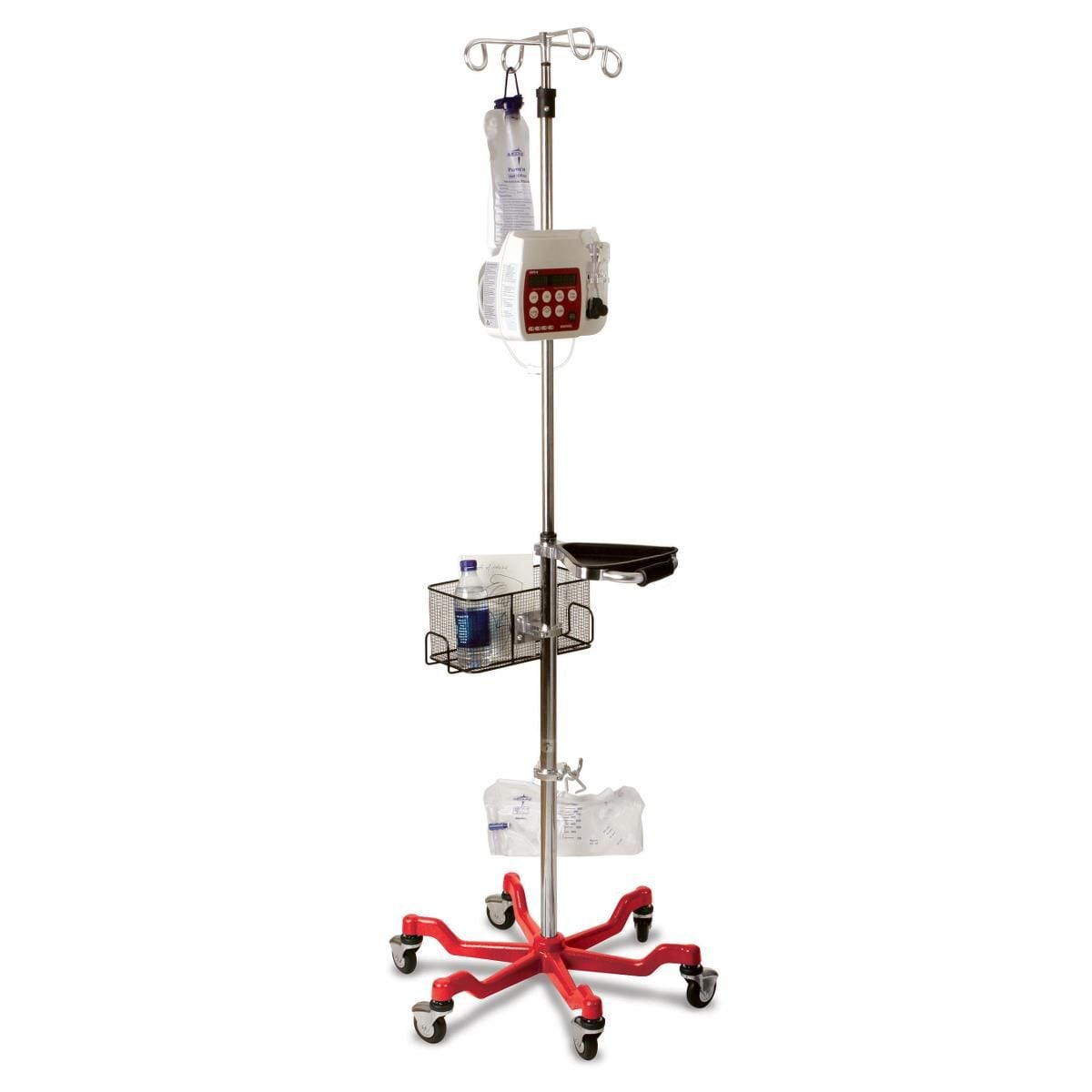 IV pole with red base detail image