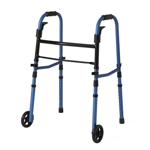 Medline Folding Paddle Walkers with 5 Inch Wheels