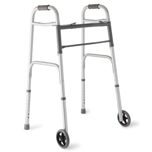 Image 1 of Two-Button Walker with 5 Inch Wheels