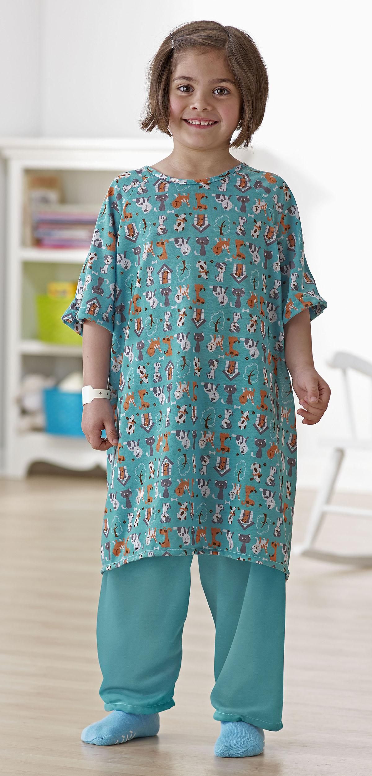 Medline Pet Parade Pediatric PJ Pants, Teal, Size M - MDT011485M