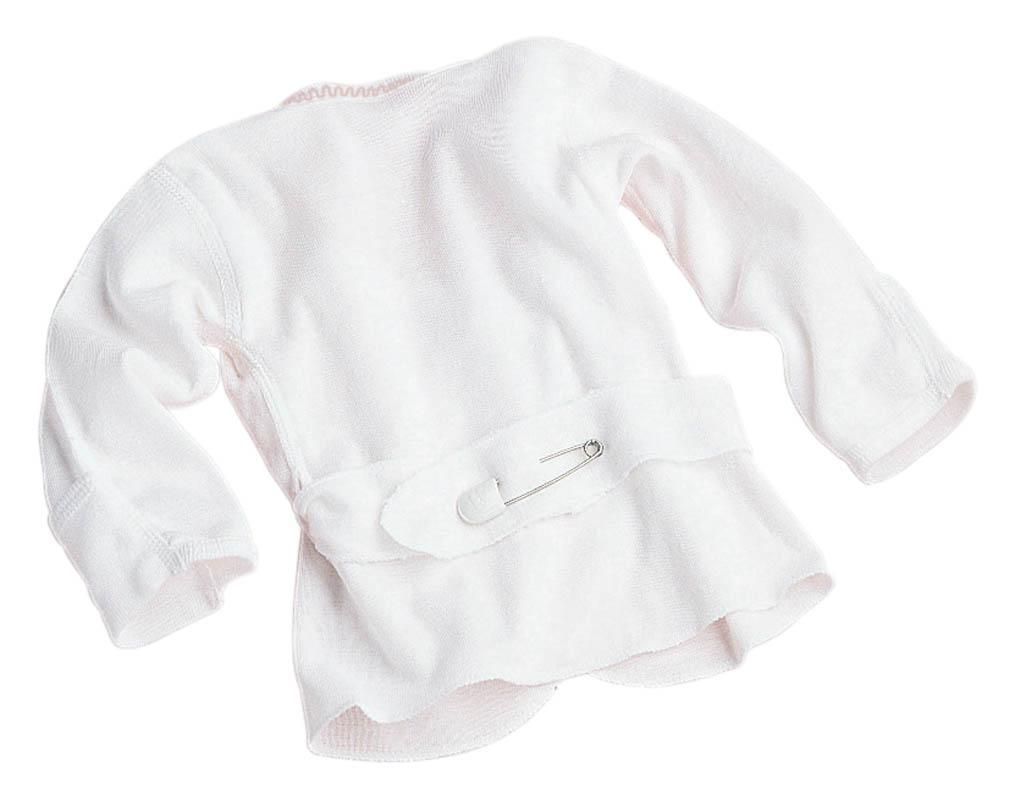 Medline Pin-Back Infant Shirts, White - MDT2112652