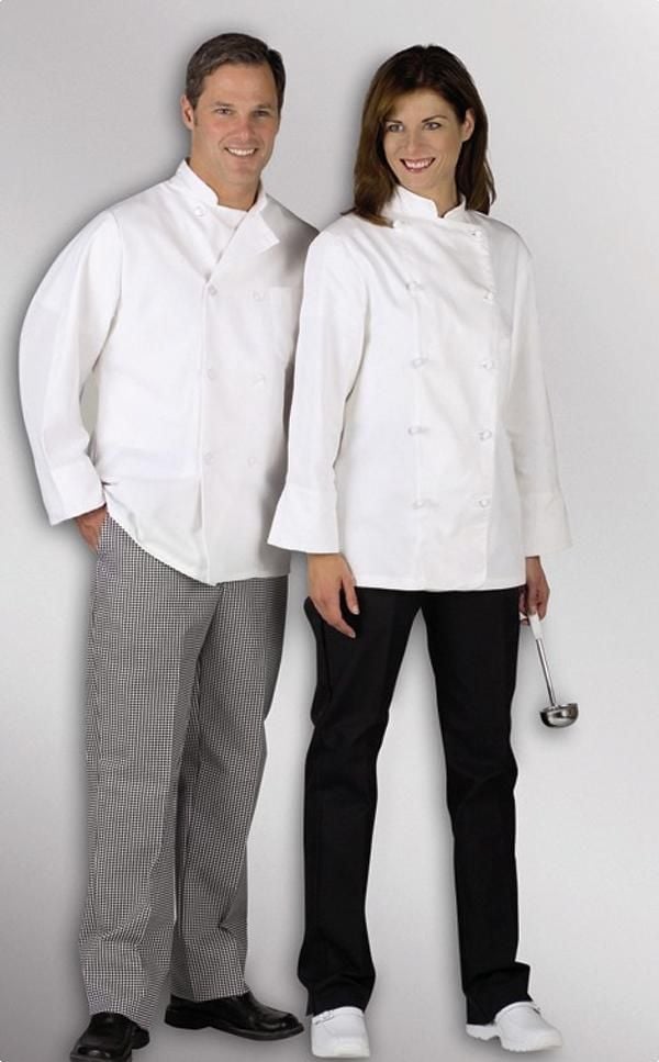 Medline Pearl Button Chef Coats, Size L or XL