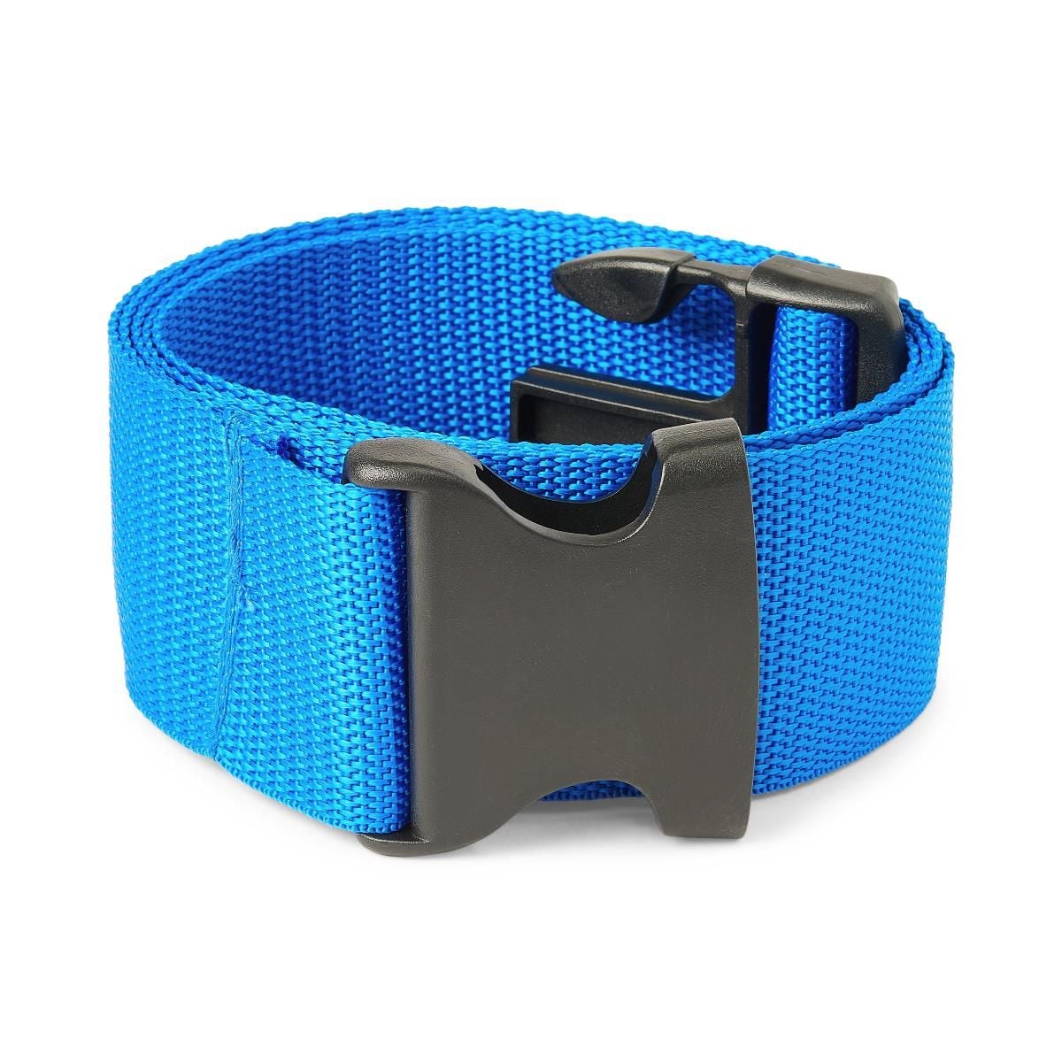 Blue belt with plastic buckle