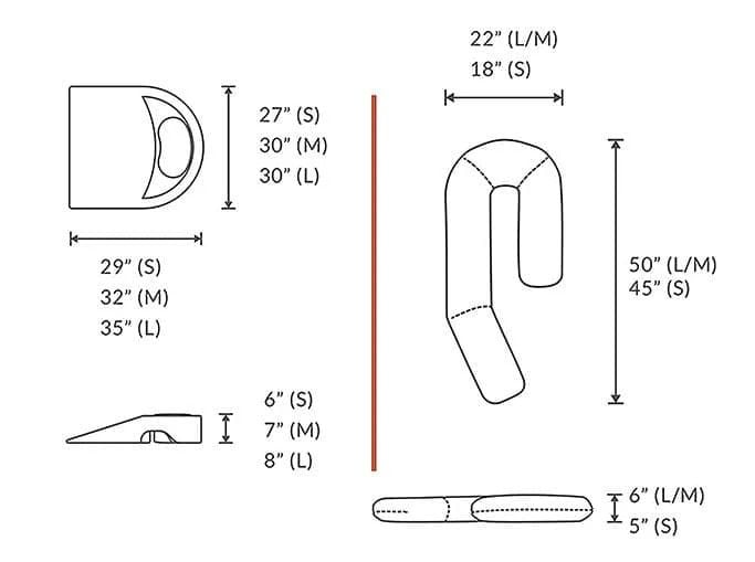 Reflux Pillow and Bed Wedge Sizes and Dimensions
