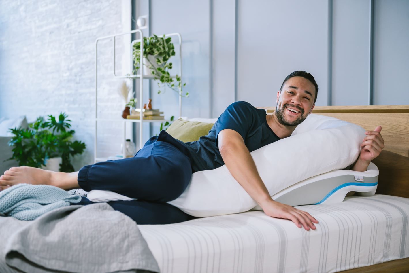 Man Using Wedge Pillow