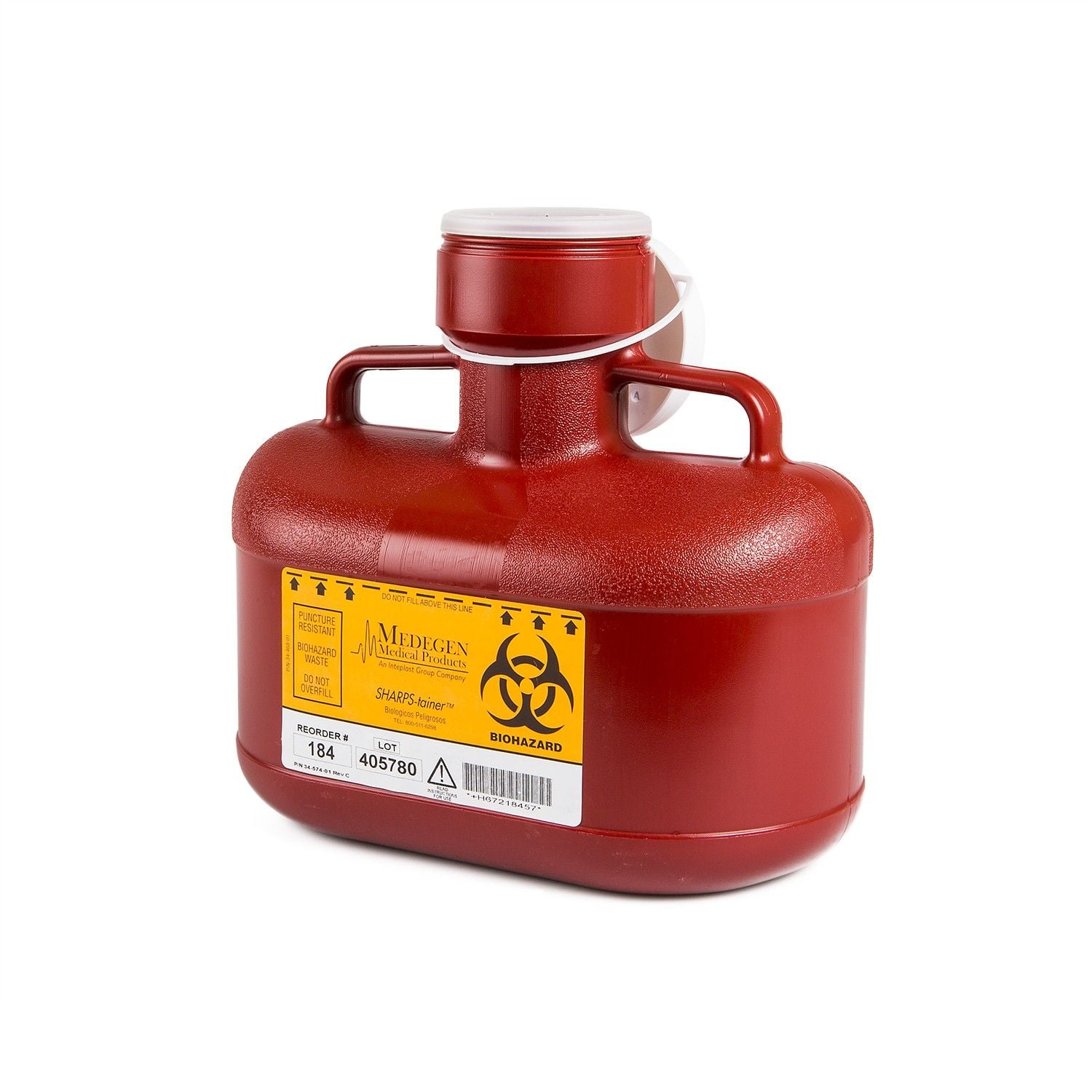 4.7 Quart Red Sharps Container 184