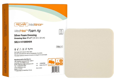 MedHeal Foam Silver Antibacterial Dressings
