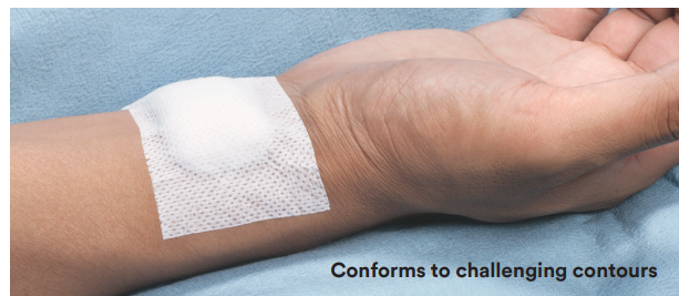 Medipore H Over Contour of the Wrist