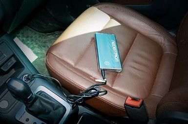 Battery charging in car seat